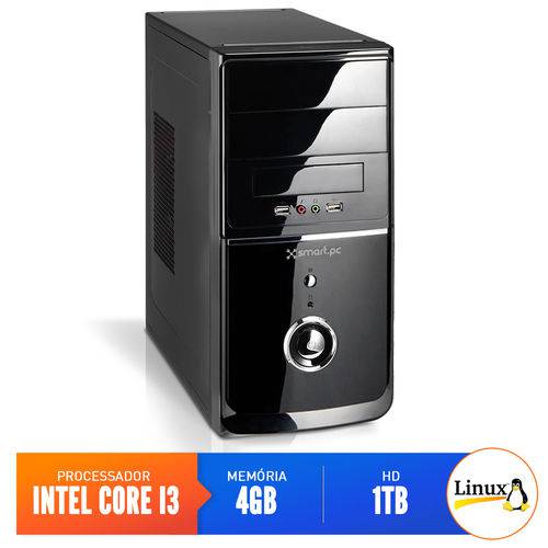 Computador Smart Pc SMT80202 Intel Core I3 4GB 1TB Linux