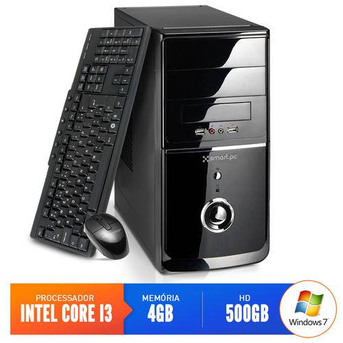 Computador Smart Pc SMT80173 Intel Core I3 4GB 500GB Windows 7