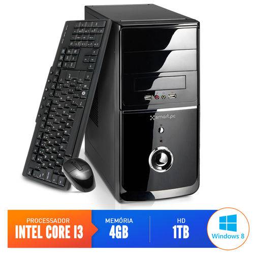 Computador Smart Pc SMT80186 Intel Core I3 4GB 1TB Windows 8