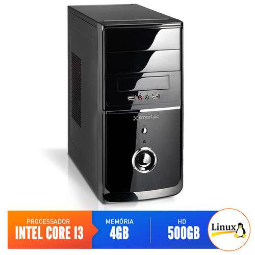 Computador Smart Pc SMT80196 Intel Core I3 4GB 500GB Linux