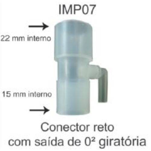 Conector Reto 15 a 22mm (imp07) - Impacto Medical - Cód: Imp74190