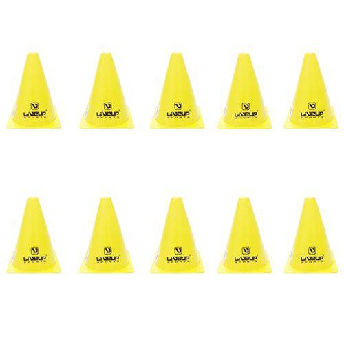 Cones de Agilidade 18cm Amarelo 10 Unidades - Liveup Ls3876/18