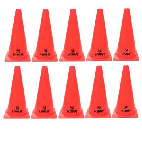 Cones de Agilidade 28cm Vermelho 10 Unidades - Liveup Ls3876/28