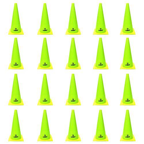 Cones para Treinamento de Agilidade 38cm Verde 20 Unidades - Liveup Ls3876/38