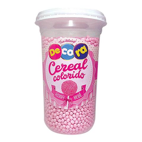 Confeito Cereal Colorido Rosa Bebê 260g - Cacau Foods
