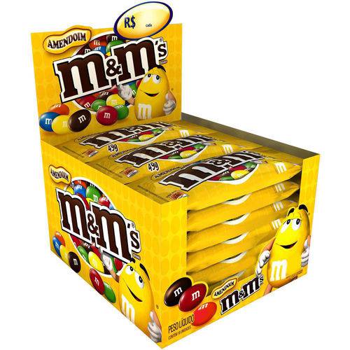 Confeito Chocolate Amendoim M&ms C/18 45g - Mars