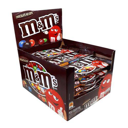 Confeito de Chocolate M&Ms ao Leite Cx 18 45g - Mars