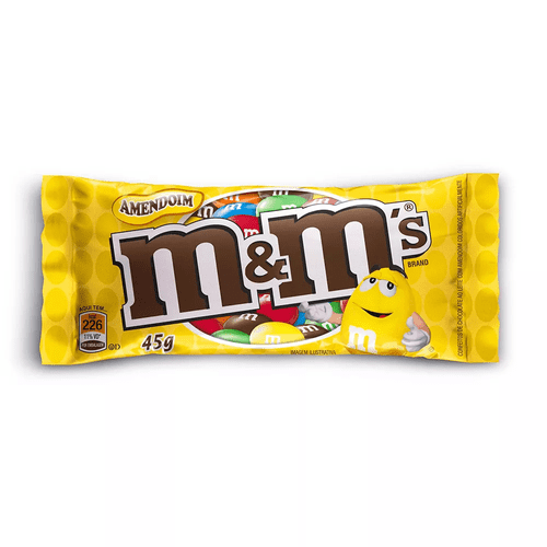 Confeito de Chocolate M&M's Amendoim 45g