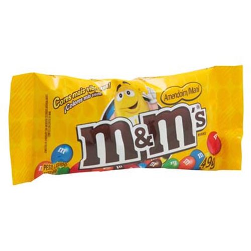 Confeito de Chocolate M&M's Amendoim 49g
