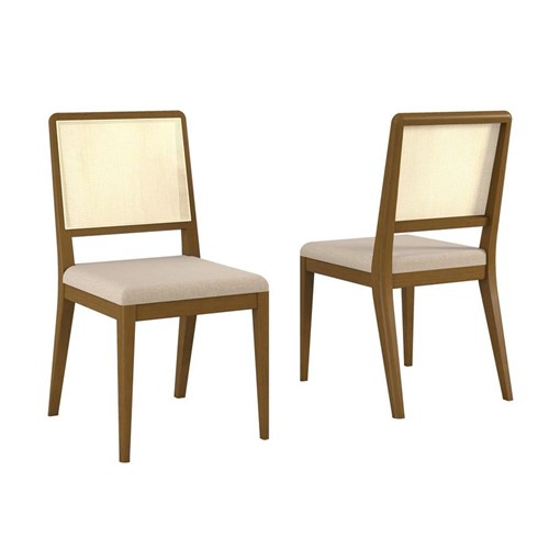 Conjunto 02 Cadeiras de Jantar Duomo Castanho - Wood Prime VM 20394