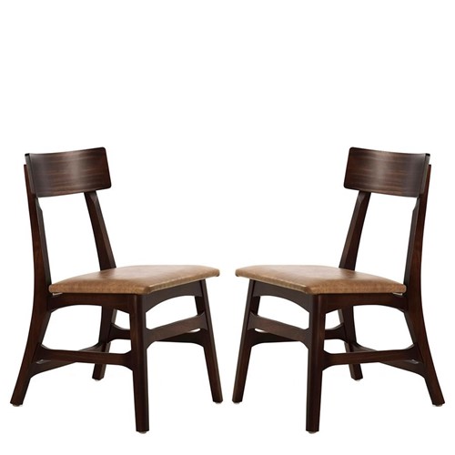 Conjunto 02 Cadeiras de Jantar Flip Couríssimo - Wood Prime AM 4008