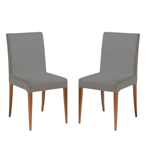 Conjunto 02 Cadeiras de Jantar Flox Estofada - Wood Prime MT 16857