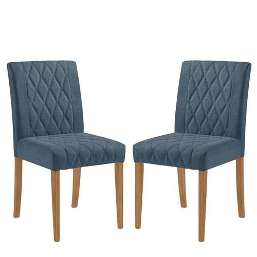 Conjunto 02 Cadeiras de Jantar Menta Madeira - Wood Prime MT 16851