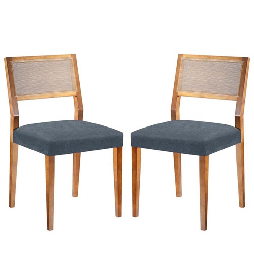 Conjunto 02 Cadeiras de Jantar Star Madeira - Wood Prime MT 16848