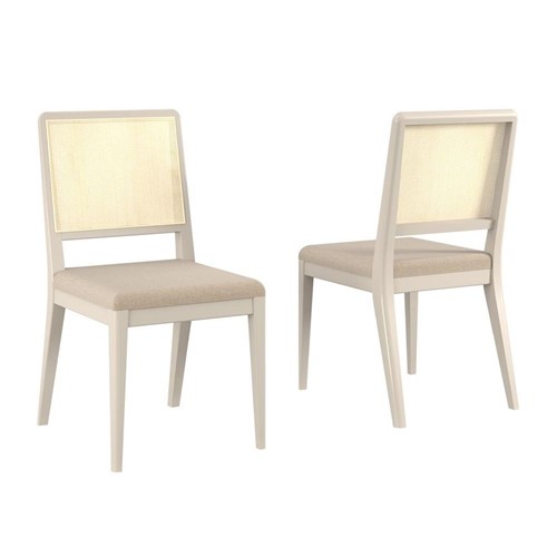 Conjunto 02 Cadeiras Jantar Duomo Off White - Wood Prime VM 20398