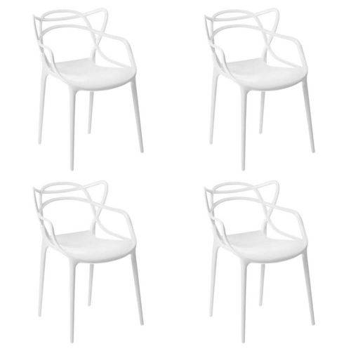 Conjunto 04 Cadeiras Allegra Masters Polipropileno - Branca