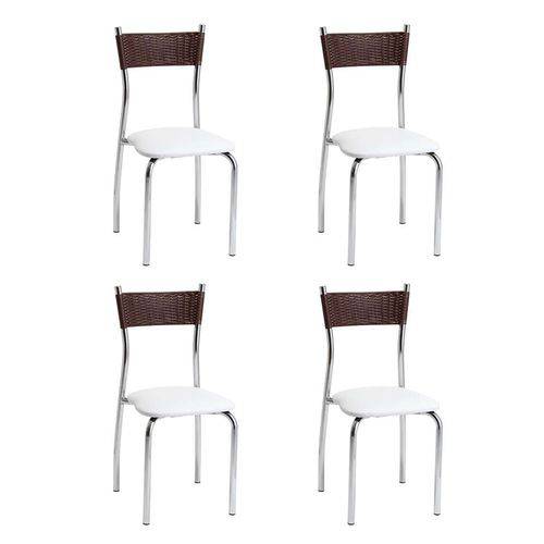 Conjunto 4 Cadeiras 327-x Branco Criativa