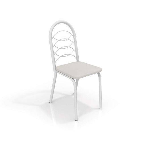 Conjunto 2 Cadeiras Holanda Crome Branco Fosco/Branco Kappesberg