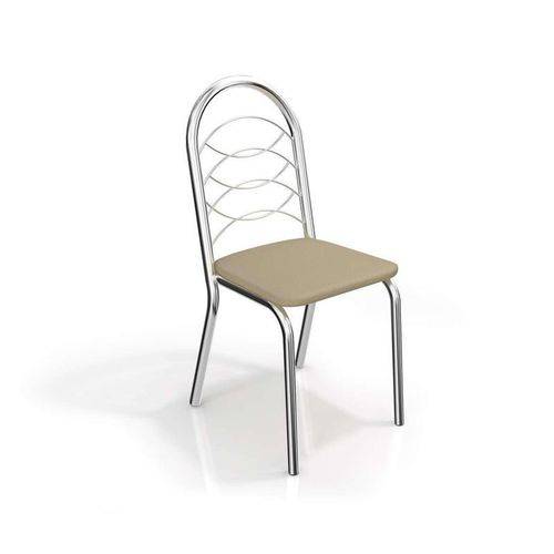 Conjunto 4 Cadeiras Holanda Crome Cromado/nude Kappesberg