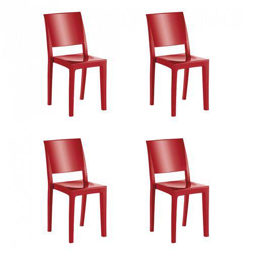 Conjunto 4 Cadeiras Hydra Plus Kappesberg Vermelho