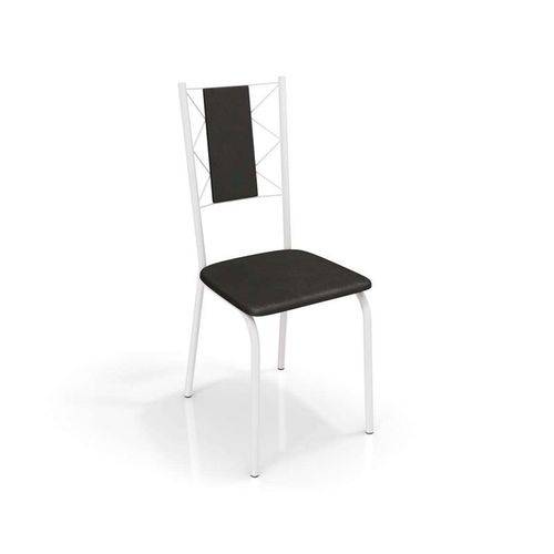 Conjunto 4 Cadeiras Lisboa Crome Branco Fosco/preto Kappesberg