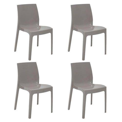 Conjunto 4 Cadeiras Tramontina Alice Cinza 92037210
