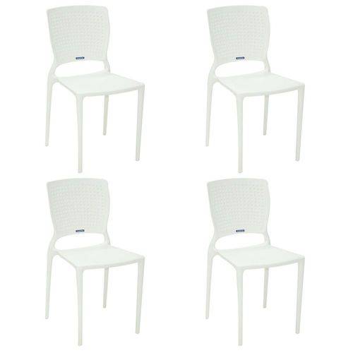 Conjunto 4 Cadeiras Tramontina Safira Branco 92048010