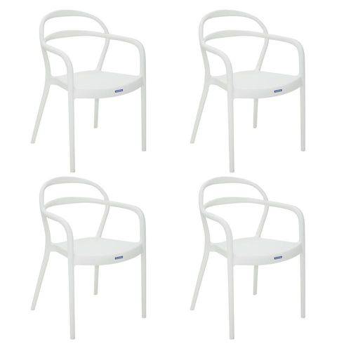 Conjunto 4 Cadeiras Tramontina Sissi Branco 92045010