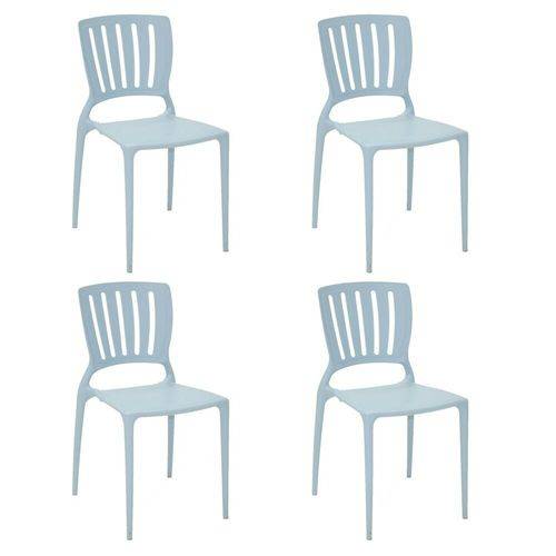 Conjunto 4 Cadeiras Tramontina Sofia Azul 92035070