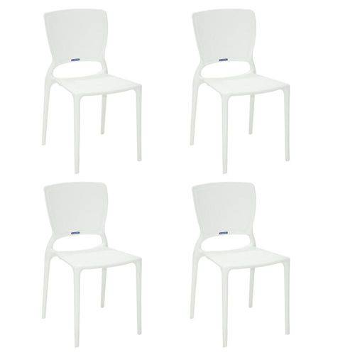 Conjunto 4 Cadeiras Tramontina Sofia Branco 92236010