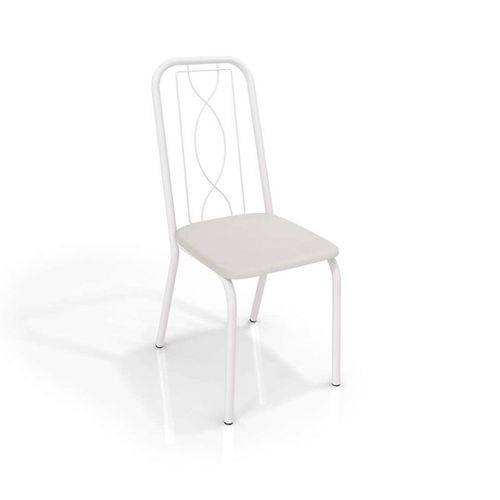 Conjunto 4 Cadeiras Viena Crome Branco Fosco/branco Kappesberg