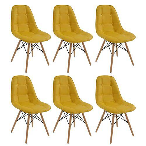 Conjunto 6 Cadeiras Eiffel Botonê Eames DSW