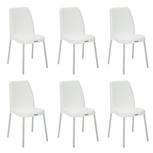 Conjunto 6 Cadeiras Tramontina Vanda Branco 92053010