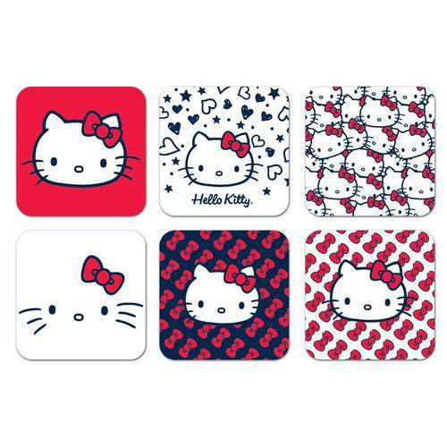 Conjunto 6 Porta Copos Hello Kitty - SanRio