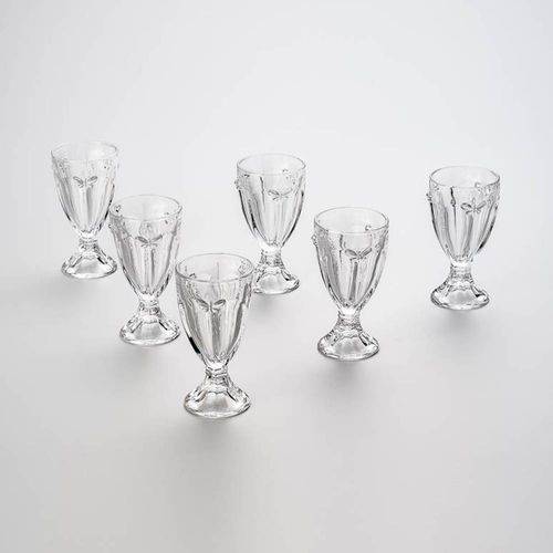 Conjunto 6 Taças Borboleta Multiuso Transparente em Vidro