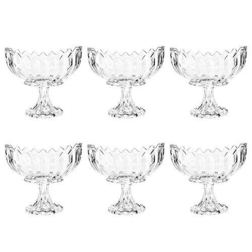 Conjunto 6 Taças de Sobremesa de Cristal com Pé Geneva15,5x9,3x14,9cm