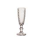 Conjunto 6 Taças de Vidro Transparente para Champagne Bico de Abacaxi 140ml