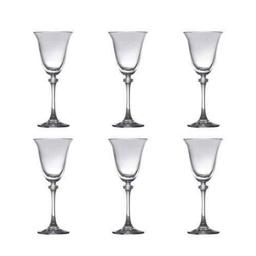 Conjunto 6 Taças para Vinho Branco de Vidro Sodo-Cálcico com Titanio Alexandra 185Ml