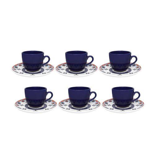 Conjunto 6 Xícaras de Chá com Pires Coup Shanti 4665 Oxford