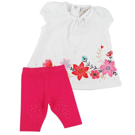 Conjunto Bata e Legging Dalia - Pink - Baby Fashion-P