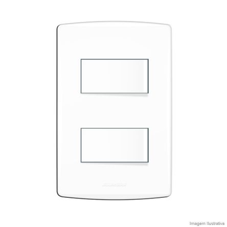 Conjunto Bianco Pró 4x2 2 Interruptores Simples 85126 Branco Alumbra