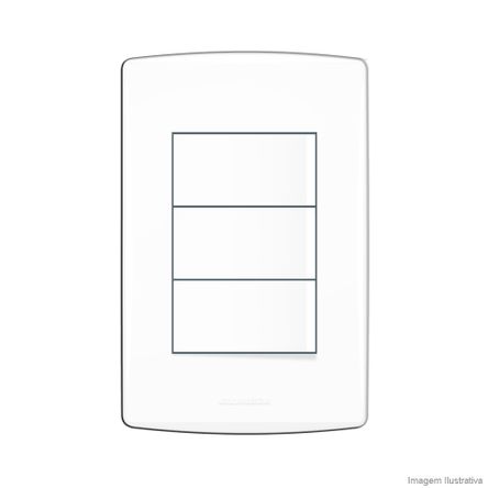 Conjunto Bianco Pró 4x2 3 Interruptores Simples 85127 Branco Alumbra