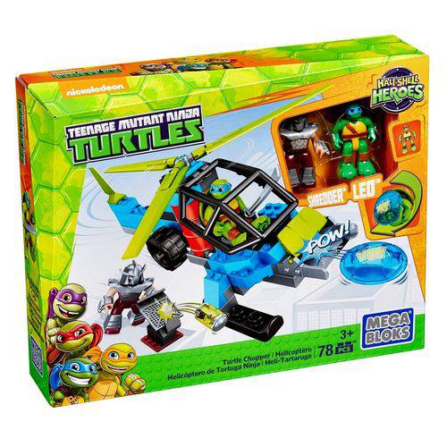 Conjunto Blocos de Montar Tartarugas Ninja Mega Bloks - Helicóptero - Mattel