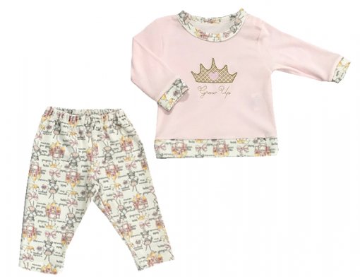 Conjunto Blusa e Calça Infantil Grow Up em Plush Princess