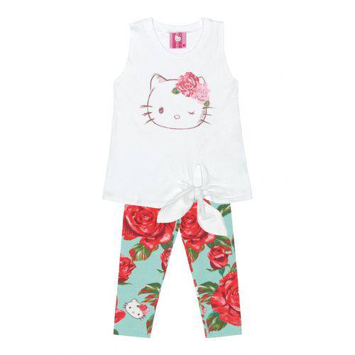 Conjunto Blusa e Calça Legging Hello Kitty Floral
