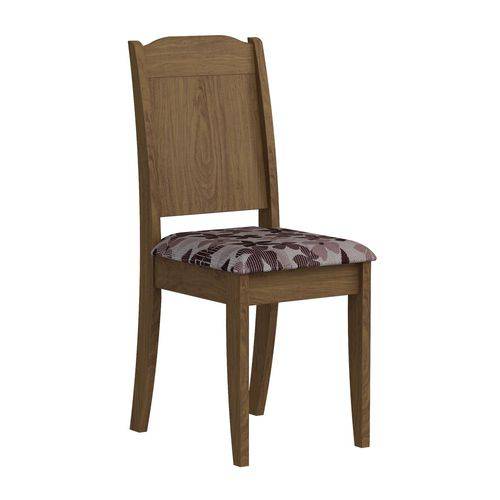 Conjunto C/ 2 Cadeiras de Jantar Cimol Savana/floral Bordô