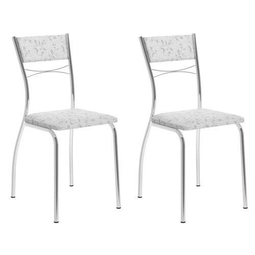 Conjunto 2 Cadeiras 1701 Fantasia Branco