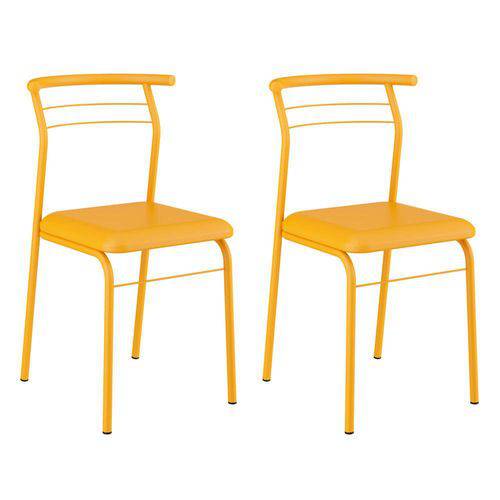 Conjunto 2 Cadeiras 1708 Amarelo Ouro