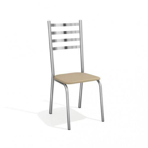 Conjunto 2 Cadeiras Alemanha Crome Kappesberg Cromado/Nude