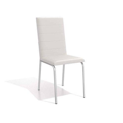 Conjunto 2 Cadeiras Amsterdã Crome Cromado/branco Kappesberg